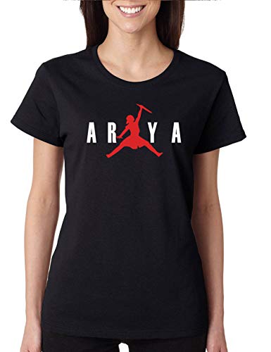 Allntrends Women's T Shirt Air Arya Popular Tee Trendy Stark Shirt (M, Black)