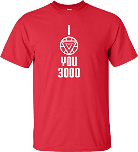 Medium Red Adult I Love You 3000 Stark T-Shirt