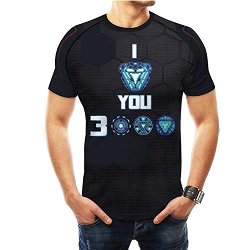 I Love You 3000 Shirt Three Thousand Times T Shirt Iron Man Tony Stark Shirts 3D Printed t-Shirt